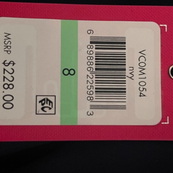 VINCE CAMUTO Womens Navy Ruffled Bell Sleeve Off Shoulder Full-Length Formal S8 - Picture 5 of 10